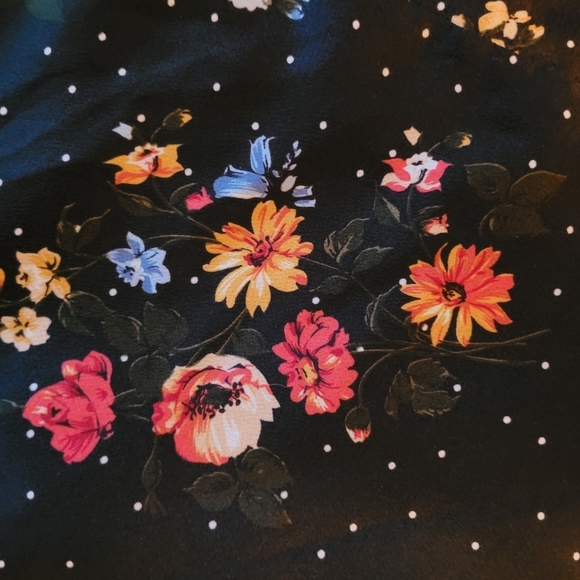 Another Story black floral polka dot dress size small - Picture 7 of 7